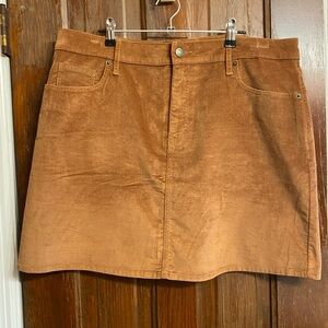 Old Navy Velvet A-Line Mini Skirt in Rust Brown